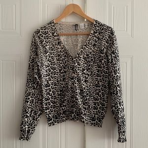 H&M leopard print cardigan